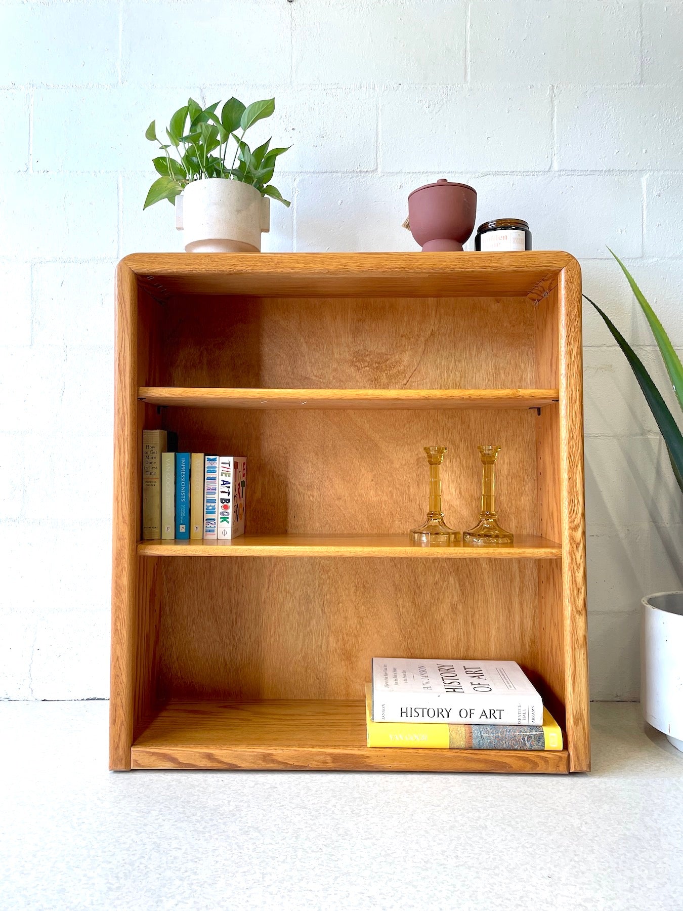 Vintage Solid Oak Bookshelf Warehaus Orlando