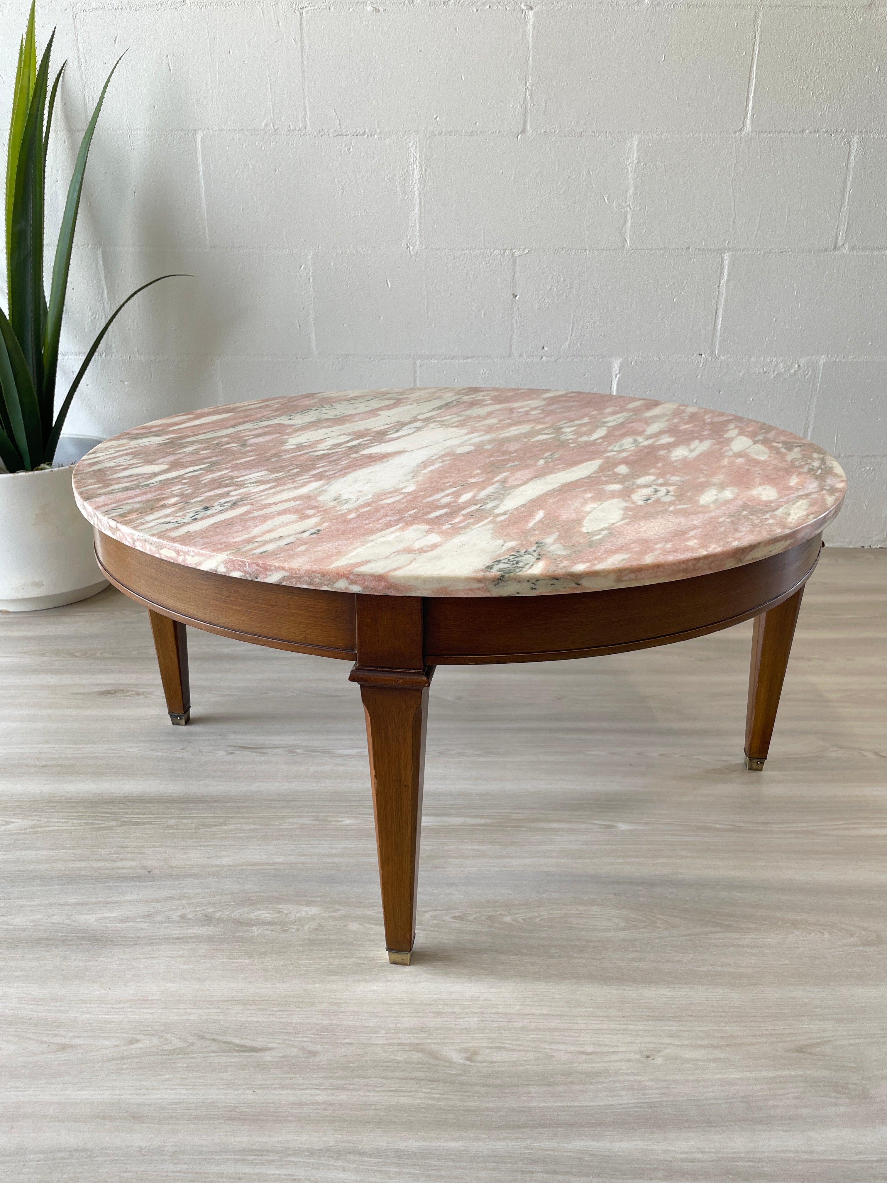 Vintage pink deals marble coffee table