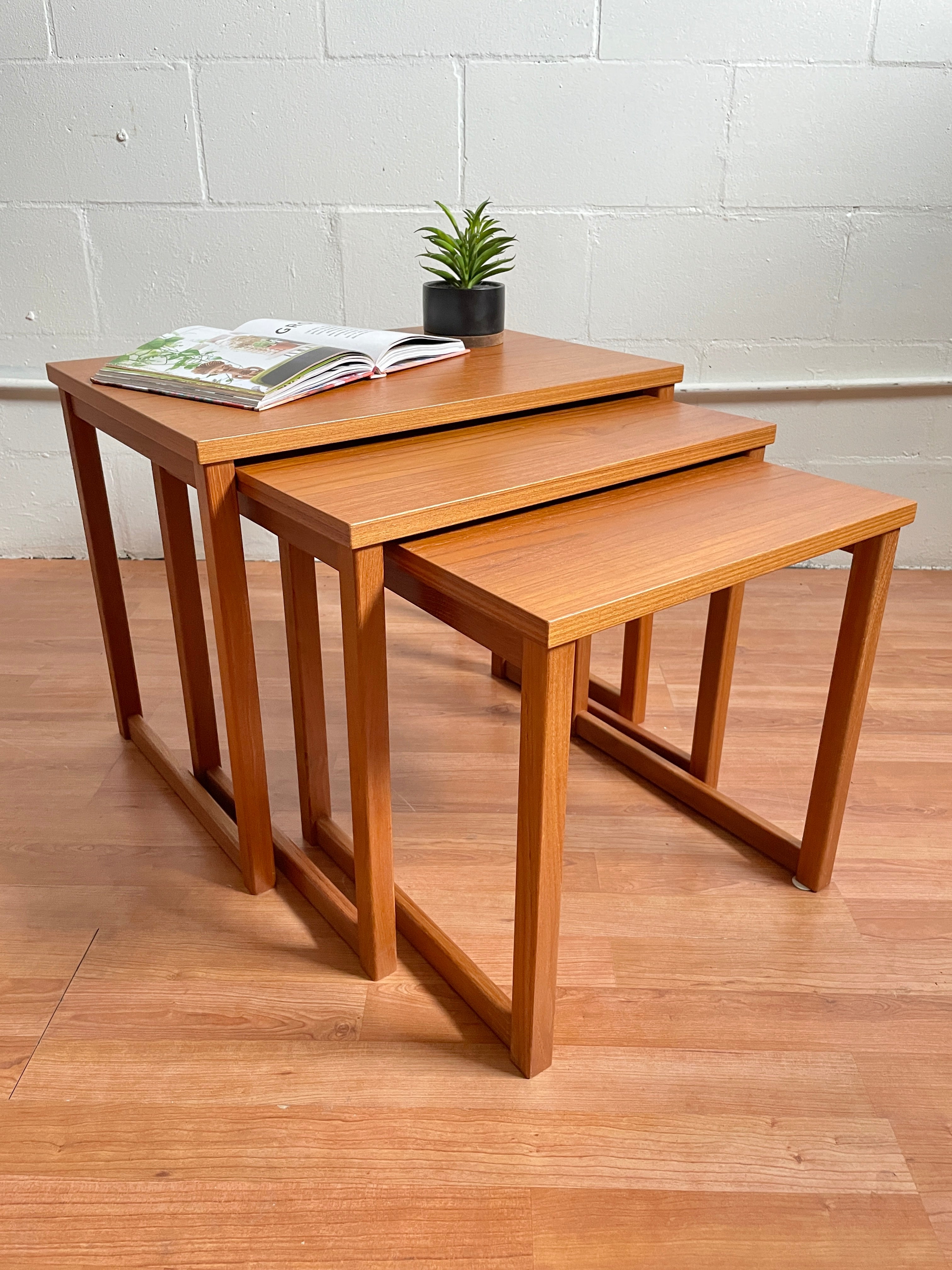 Teak Nesting Tables (Set of 3) Warehaus Orlando