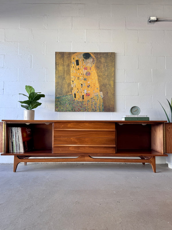 Mid Century Curved Front Credenza by United