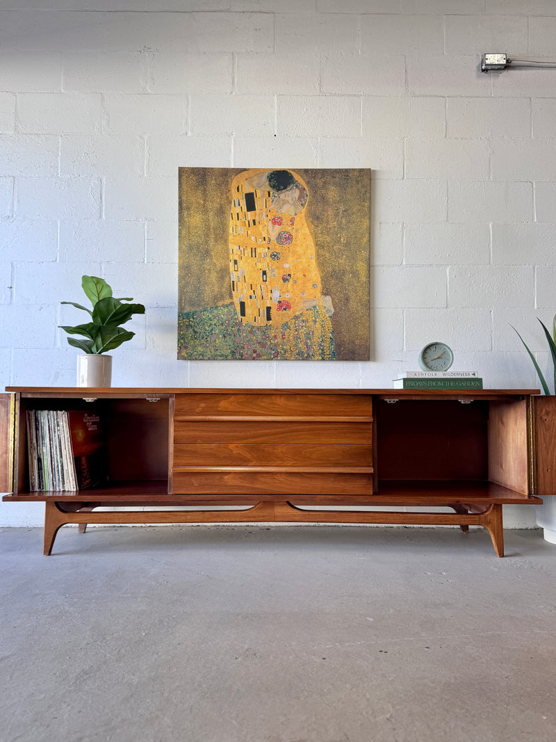 Mid Century Curved Front Credenza by United