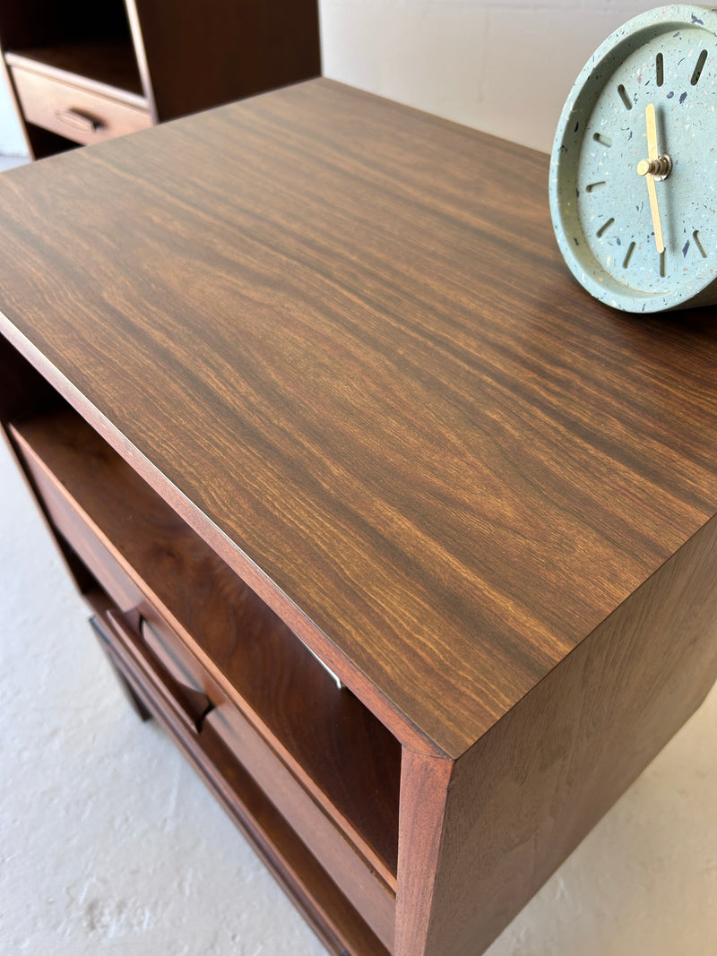 Mid Century Walnut Nightstands (a pair)