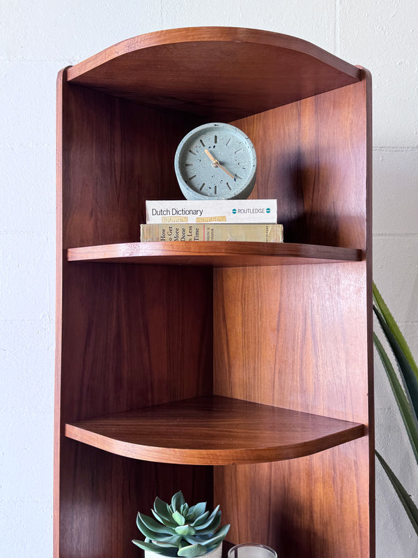 Mid Century Corner Bookshelf