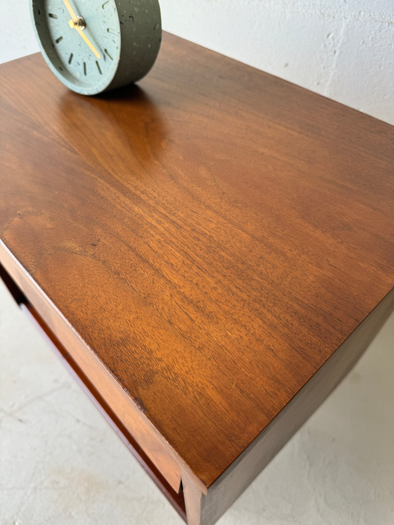 Mid-century walnut nightstands (a pair)