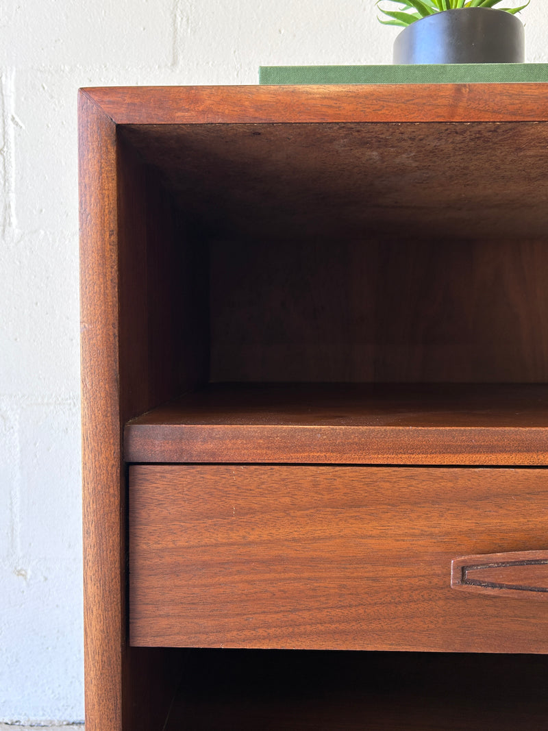 Mid Century Walnut Nightstands (a pair)