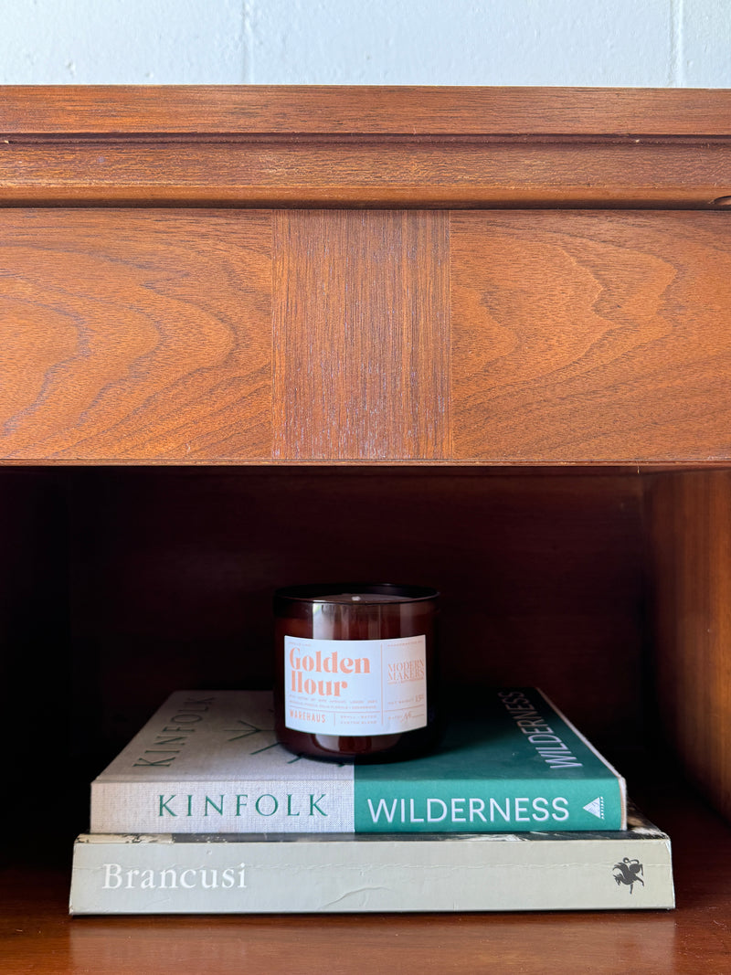 Mid-century walnut nightstands (a pair)