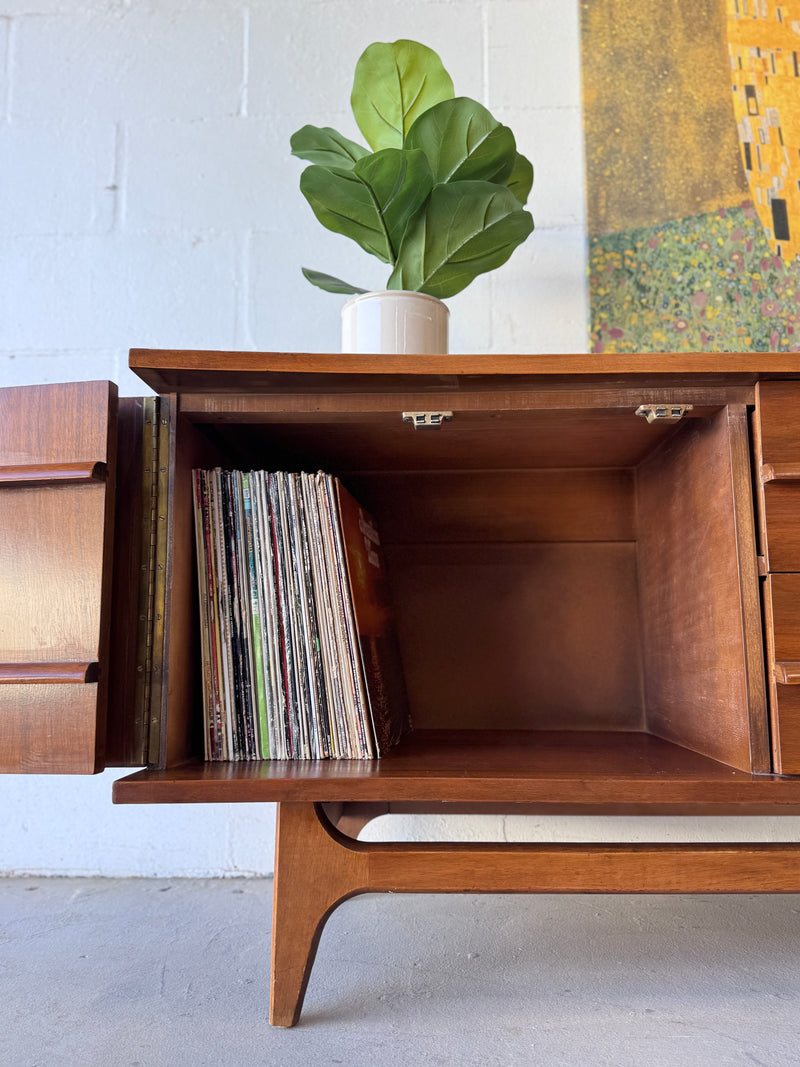 Mid Century Curved Front Credenza by United