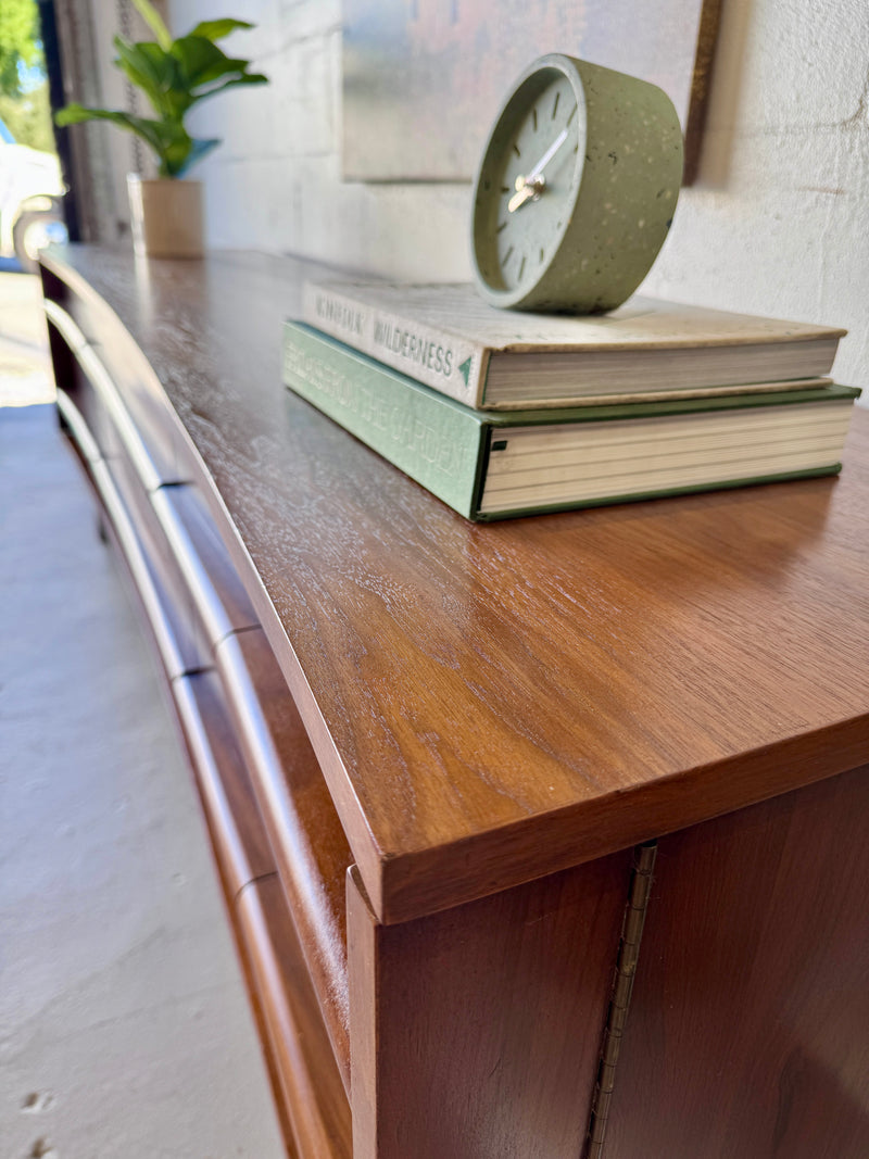 Mid Century Curved Front Credenza by United