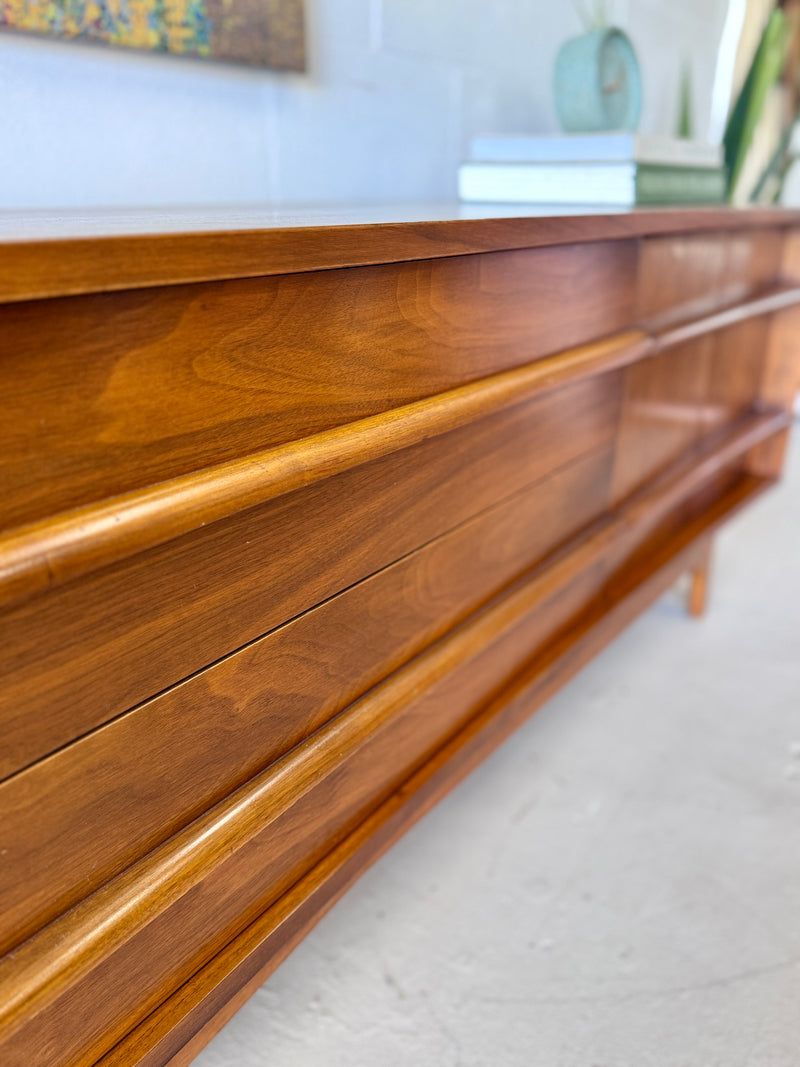 Mid Century Curved Front Credenza by United