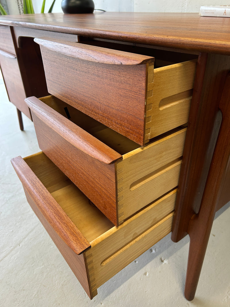 Danish modern teak executive desk by Sven Age Madsen