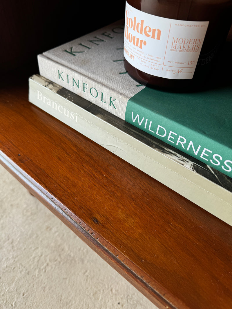 Mid-century walnut nightstands (a pair)