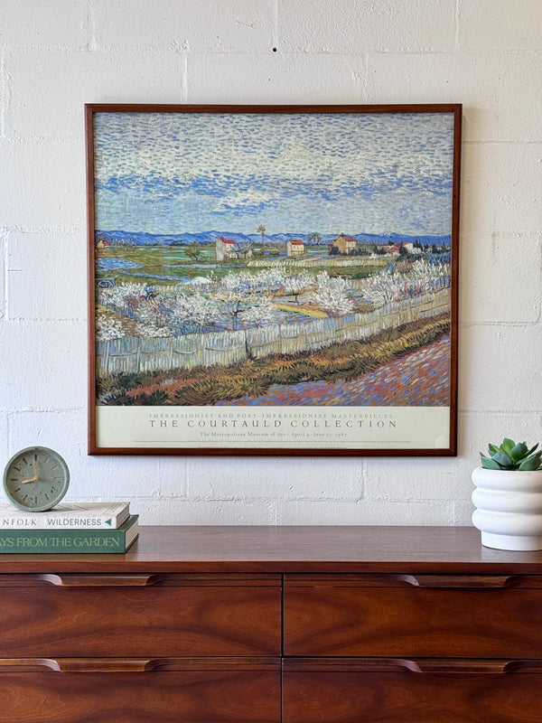 Vintage Van Gough 'Peach Orchard' Framed Print
