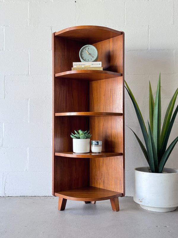 Mid Century Corner Bookshelf