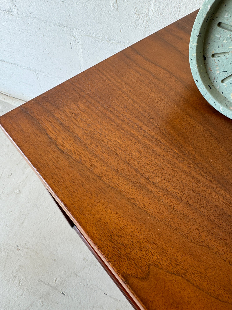 Mid-century walnut nightstands (a pair)