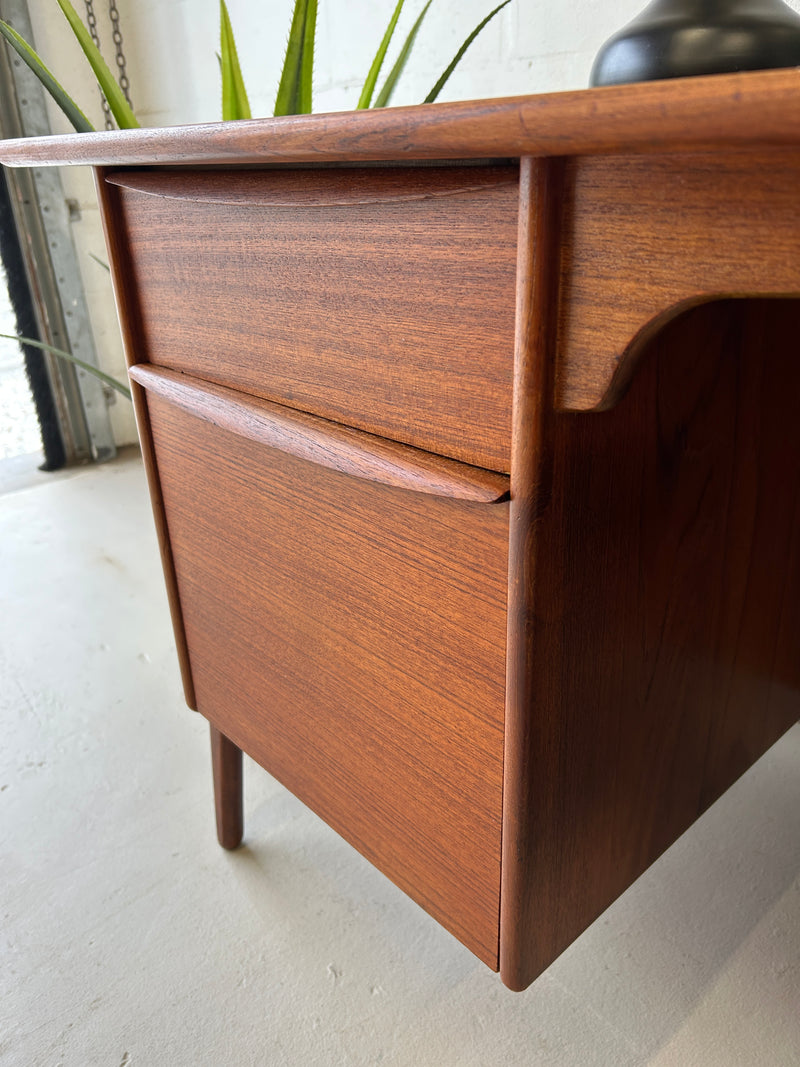 Danish modern teak executive desk by Sven Age Madsen