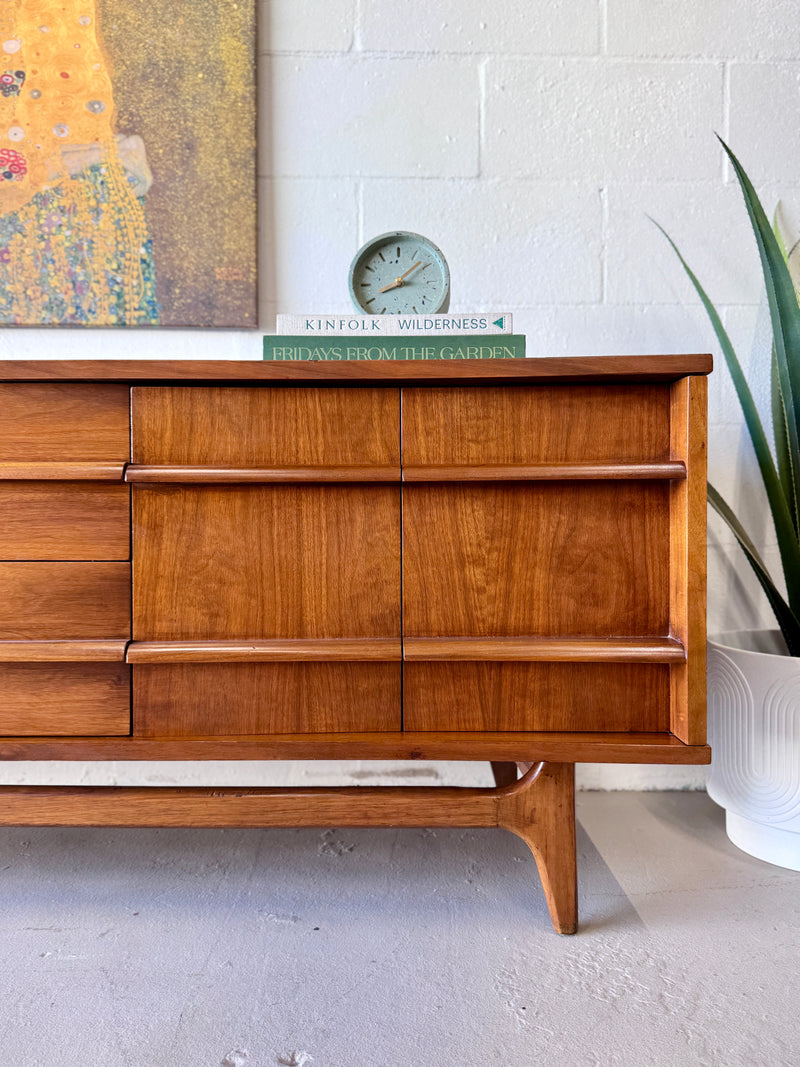 Mid Century Curved Front Credenza by United