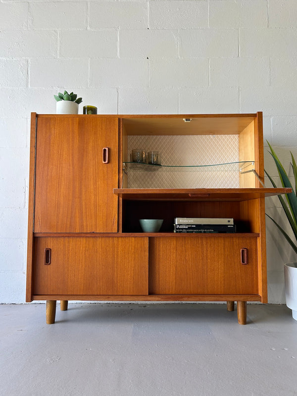 Danish Modern Teak Bar Cabinet/Storage Hutch