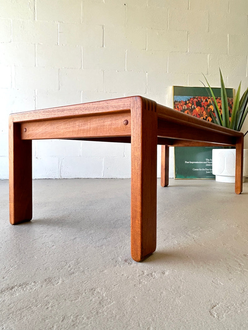 Danish Modern Solid Teak Coffee Table by D-Scan