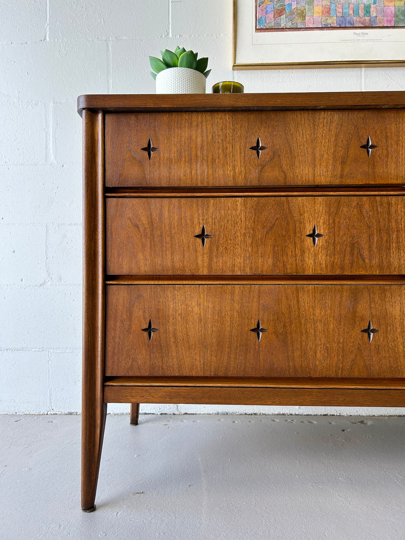 Mid Century Broyhill 'Saga' Walnut Lowboy Dresser