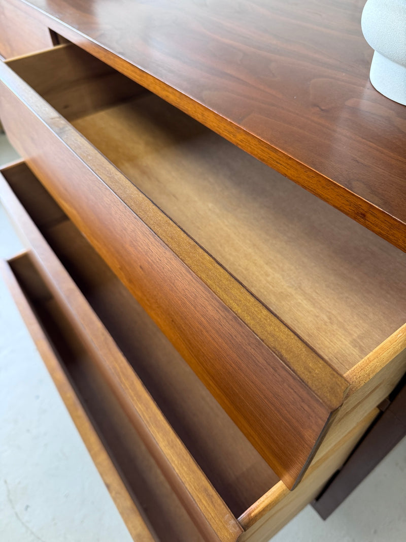 Mid Century Walnut Six Drawer Dresser