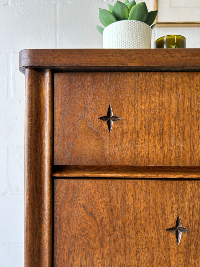 Mid Century Broyhill 'Saga' Walnut Lowboy Dresser