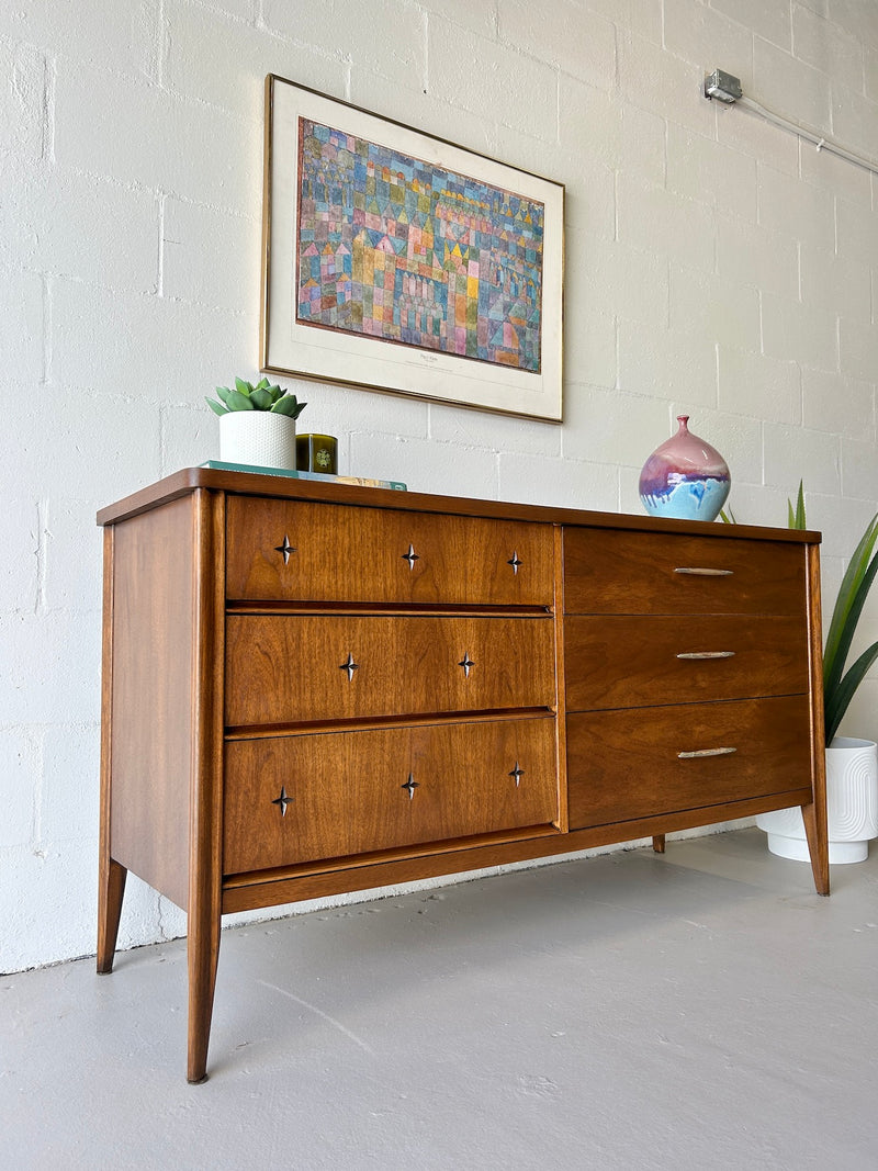 Mid Century Broyhill 'Saga' Walnut Lowboy Dresser