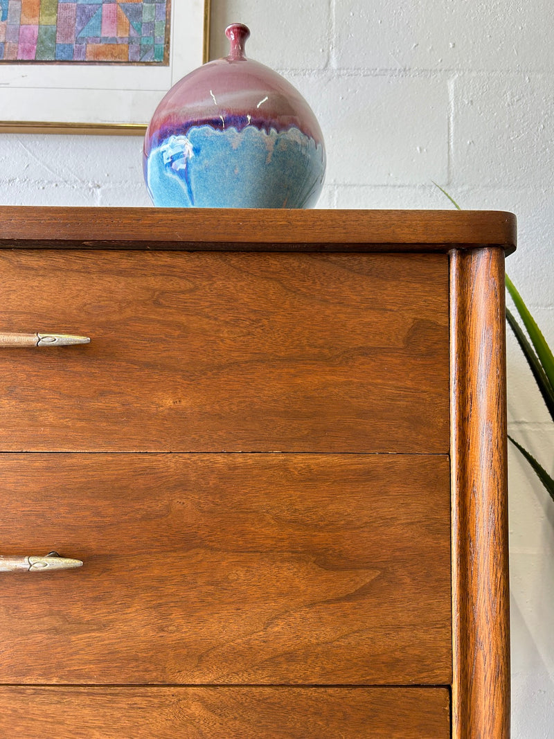 Mid Century Broyhill 'Saga' Walnut Lowboy Dresser