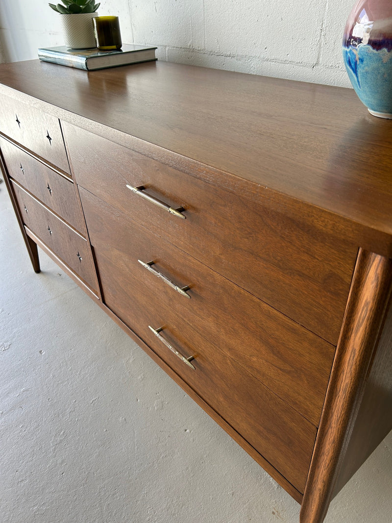 Mid Century Broyhill 'Saga' Walnut Lowboy Dresser