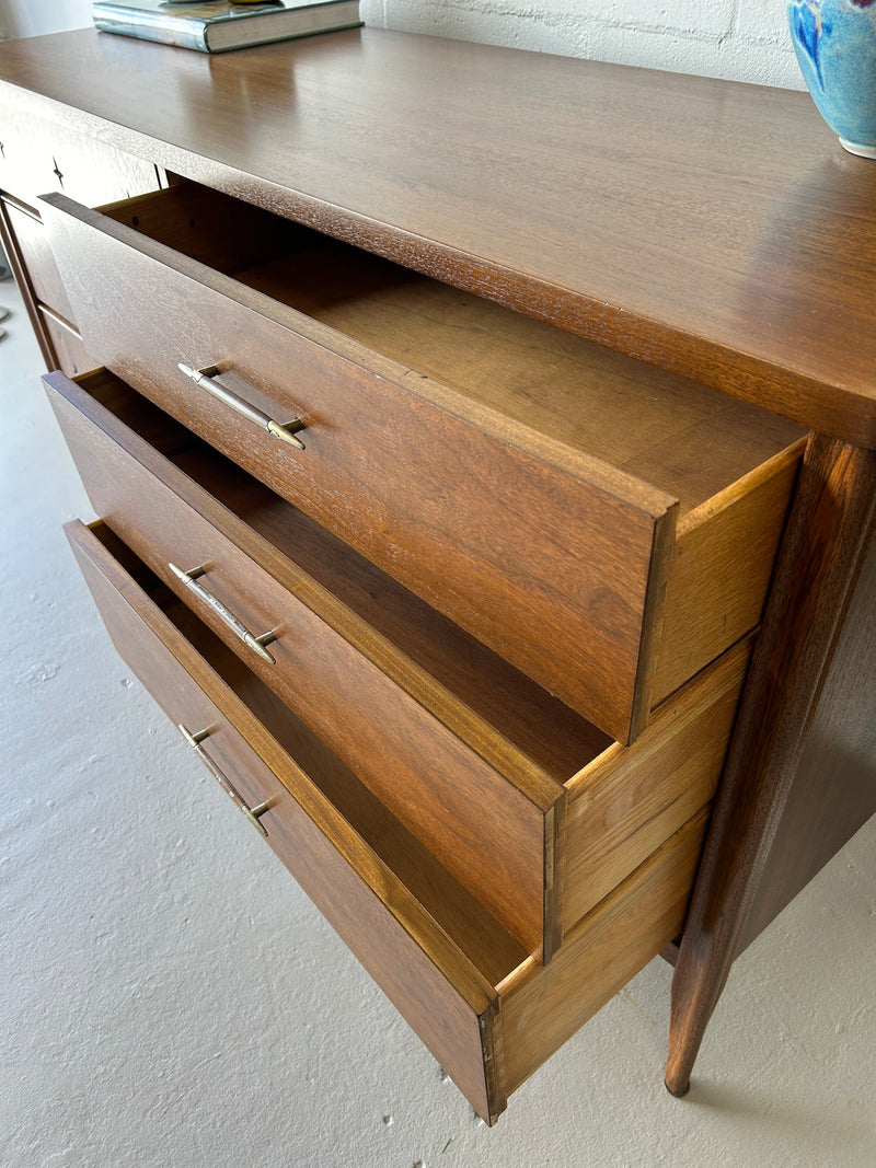 Mid Century Broyhill 'Saga' Walnut Lowboy Dresser