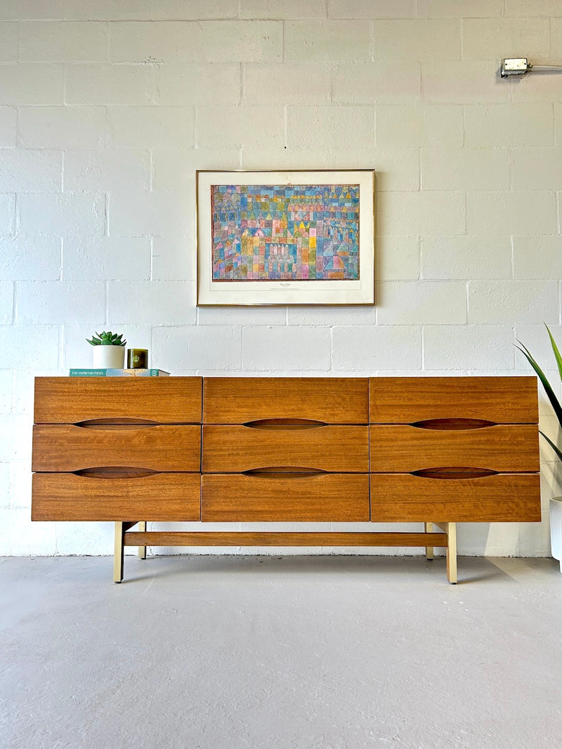 Mid Century Triple Dresser by American of Martinsville