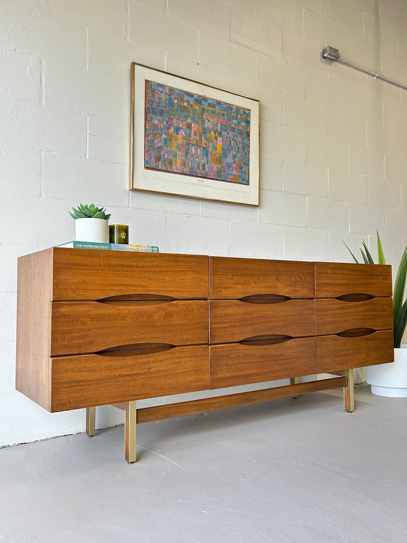 Mid Century Triple Dresser by American of Martinsville