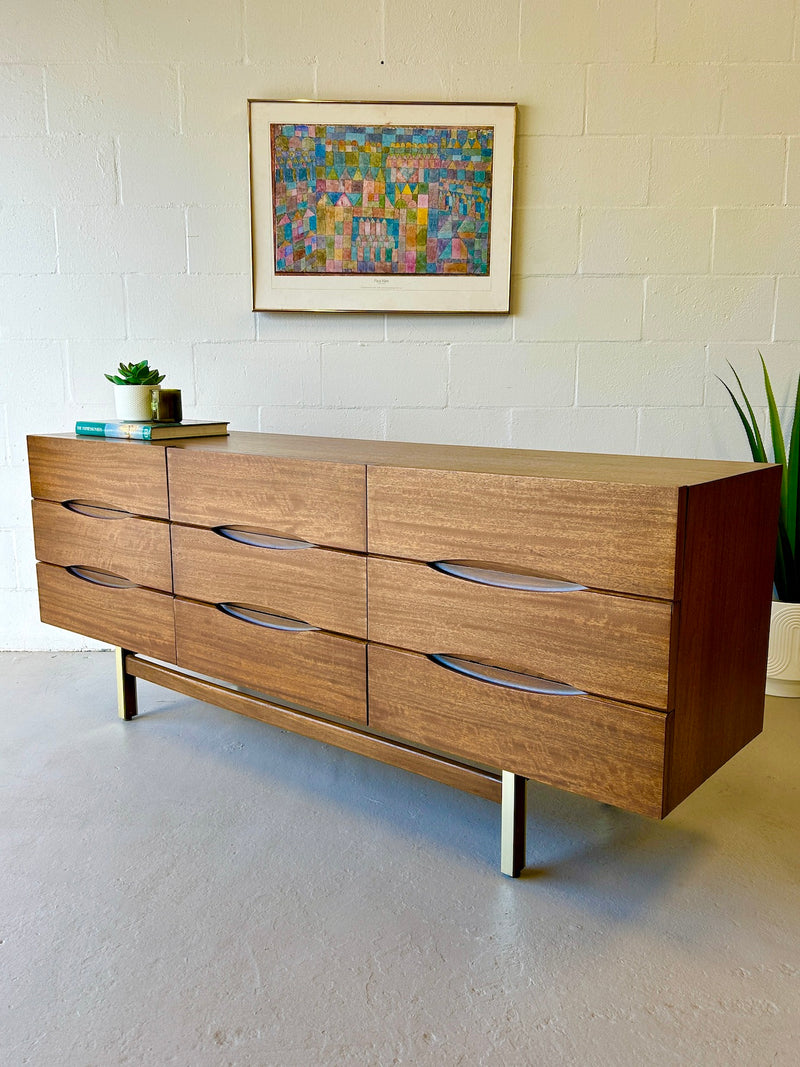 Mid Century Triple Dresser by American of Martinsville