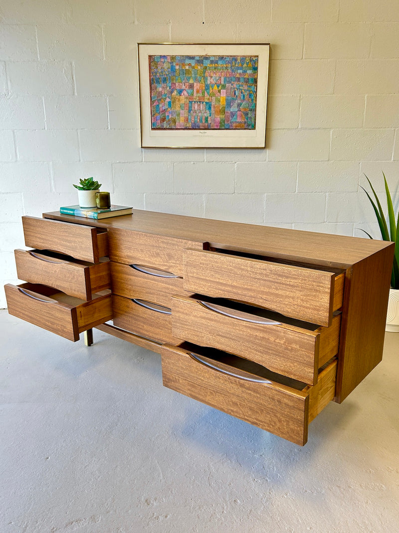 Mid Century Triple Dresser by American of Martinsville