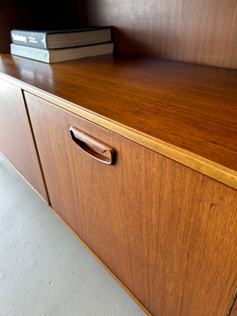 Mid Century Teak Highboard Credenza/Bar Cabinet