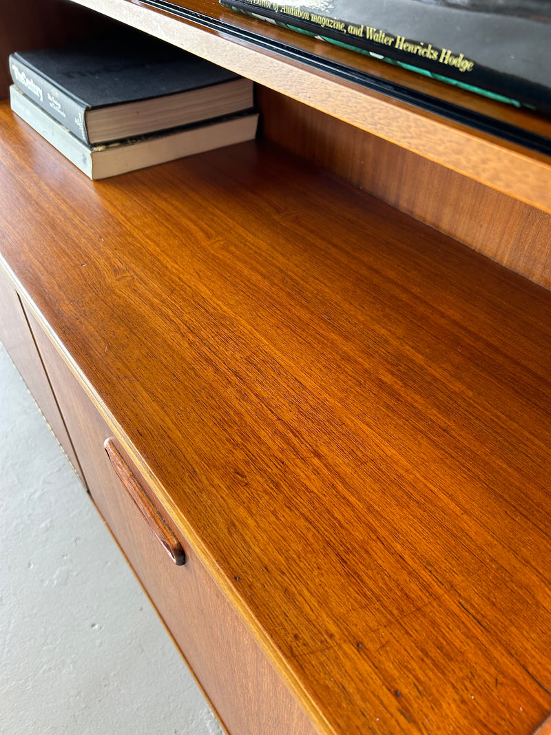 Mid Century Teak Highboard Credenza/Bar Cabinet