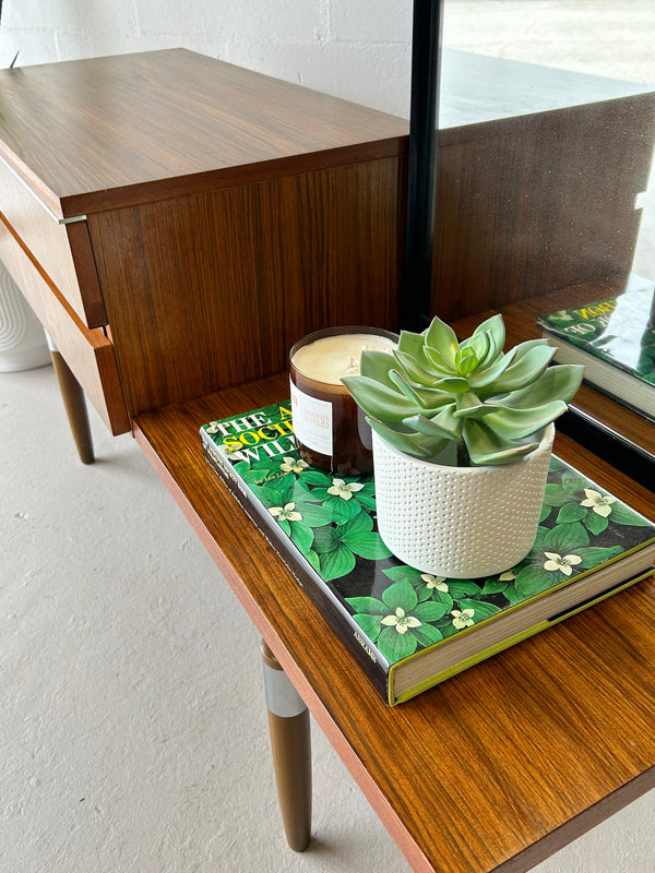 Mid Century Entryway Table with Mirror