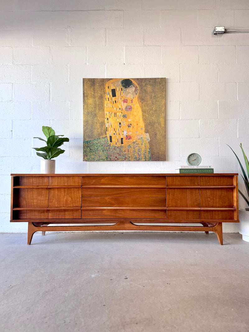 Mid Century Curved Front Credenza by United