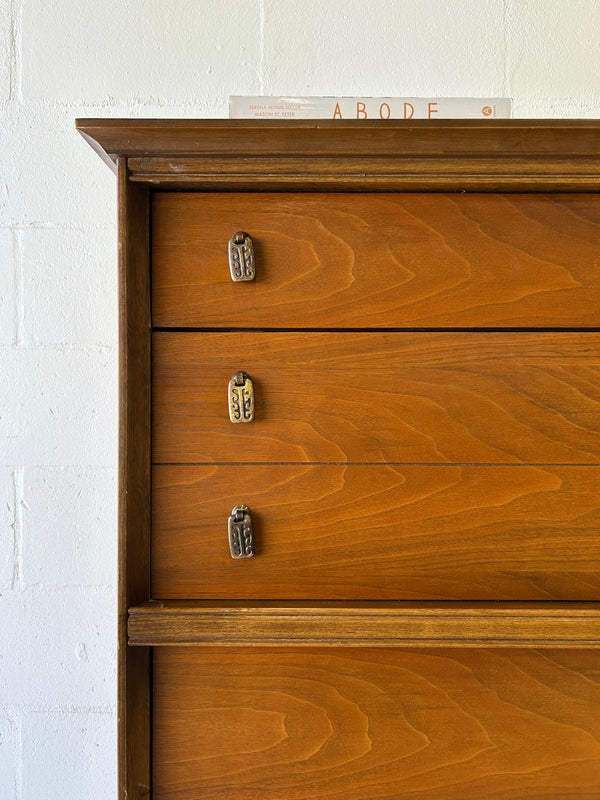 Mid Century Bassett 'Mayan' Highboy Dresser