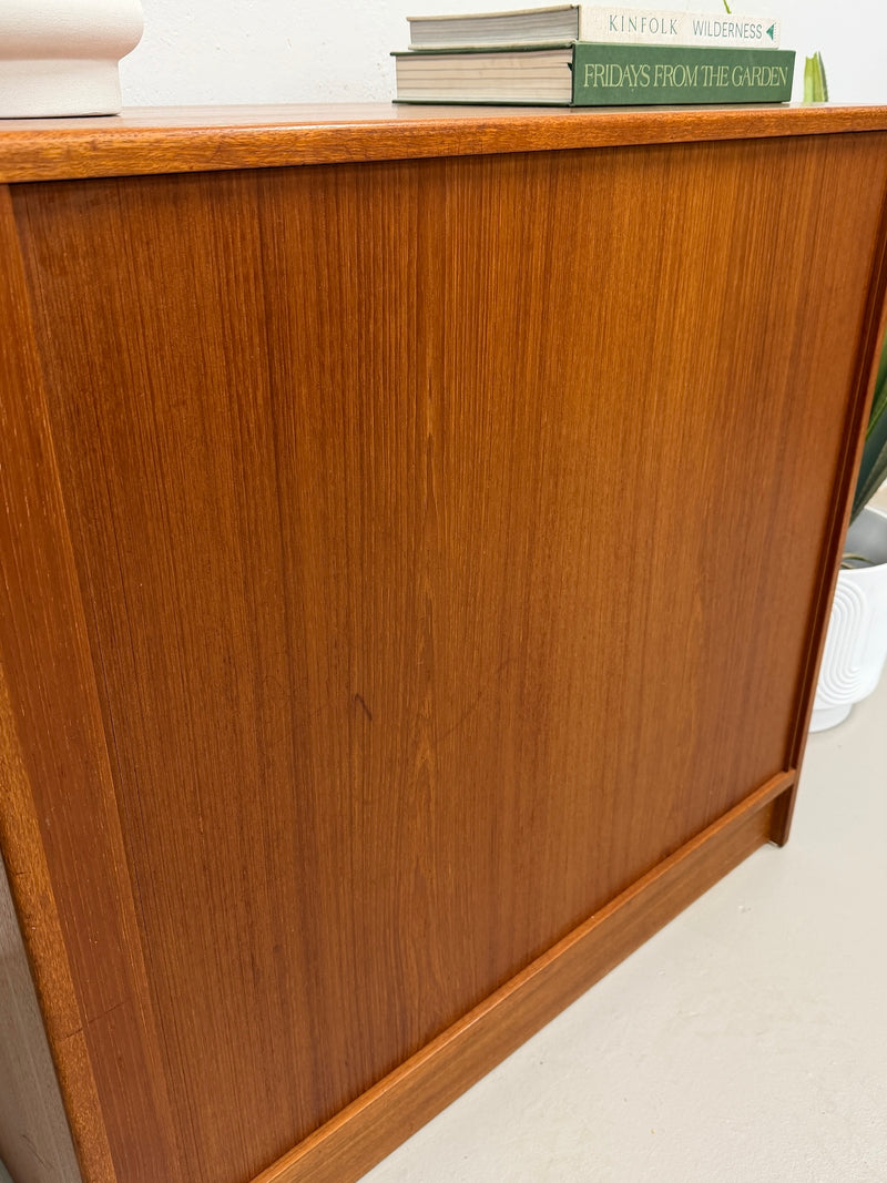 Danish Modern Teak Tambour Door Cabinet