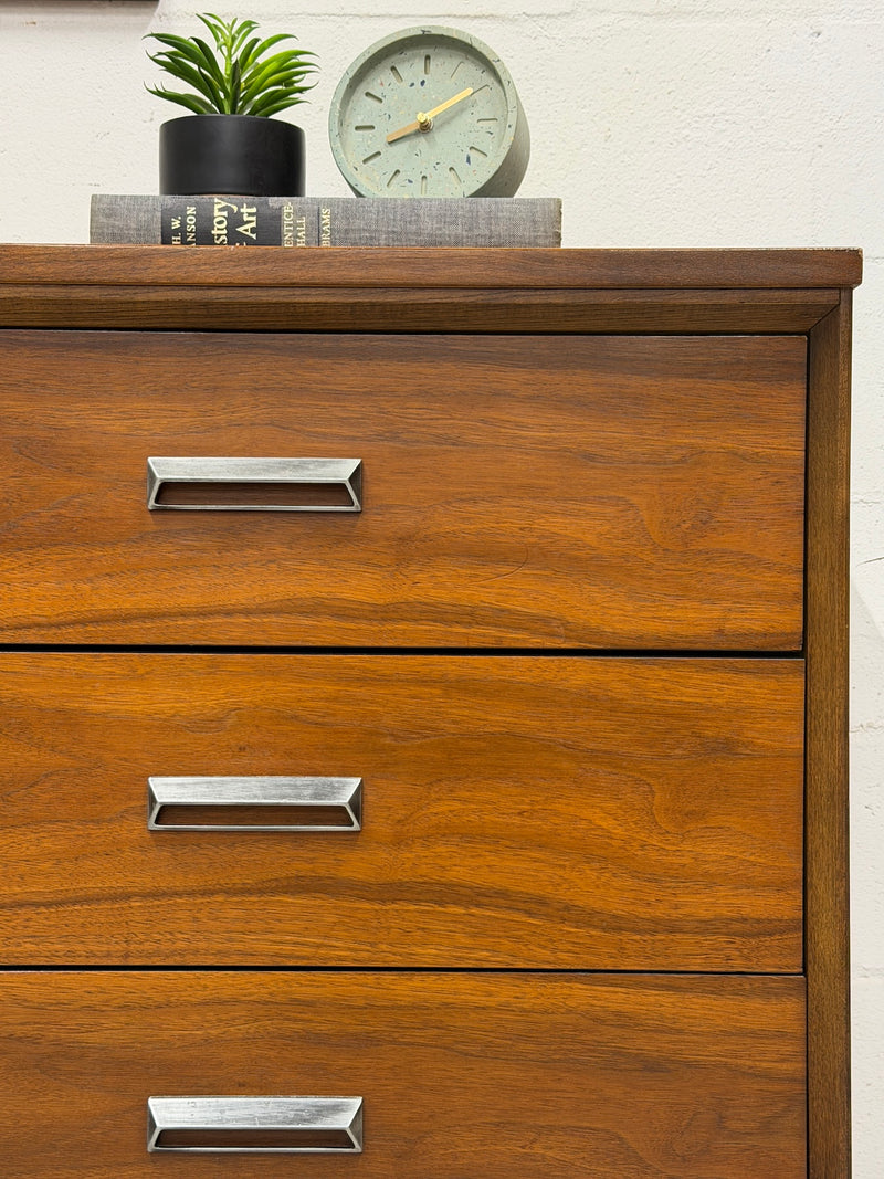Mid Century Walnut Triple Dresser/Credenza by Bassett