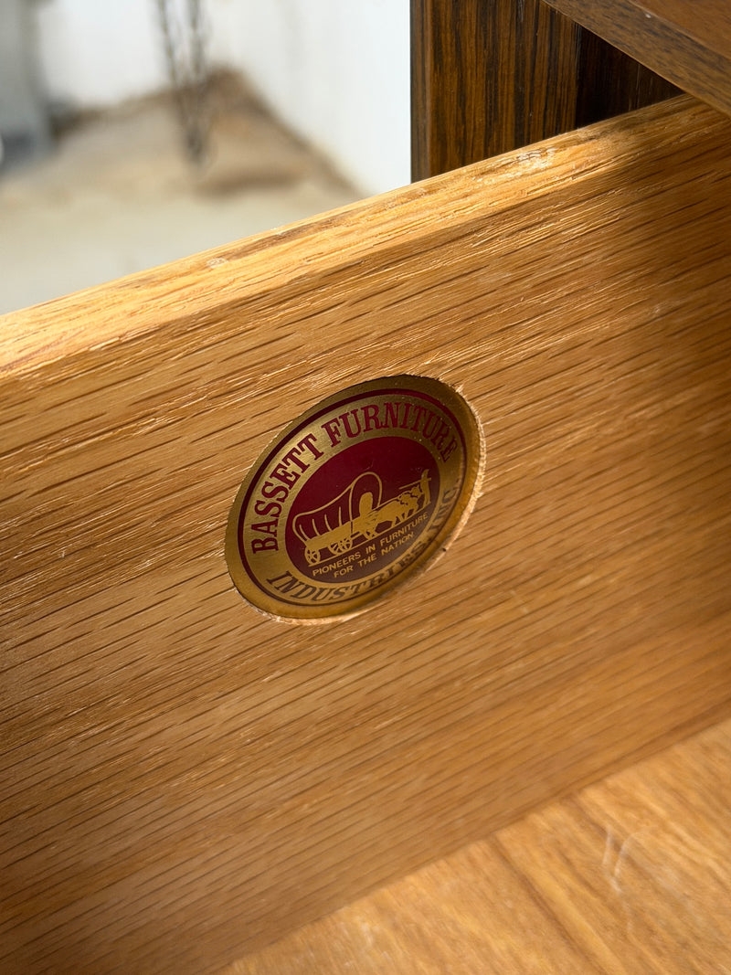 Mid Century Walnut Triple Dresser/Credenza by Bassett