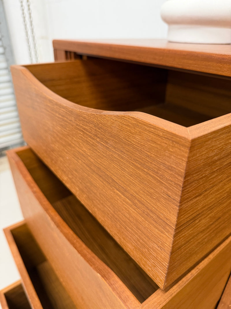 Danish Modern Teak Tambour Door Dresser