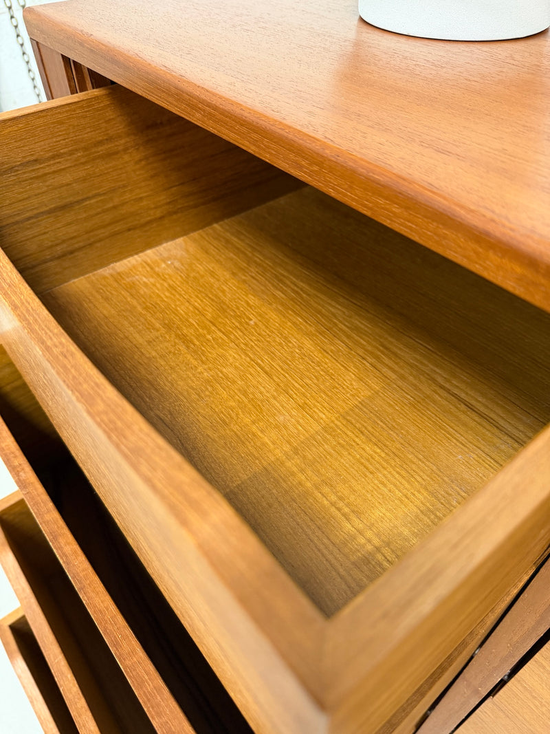 Danish Modern Teak Tambour Door Dresser