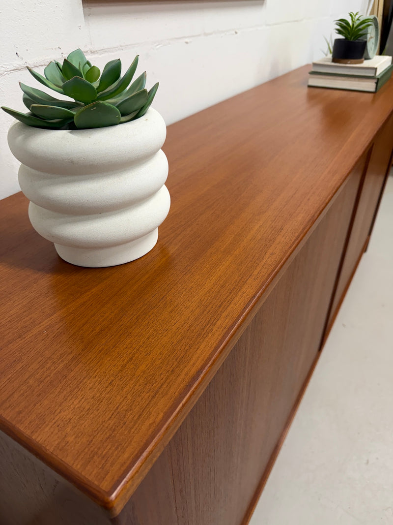 Danish Modern Teak Tambour Door Dresser