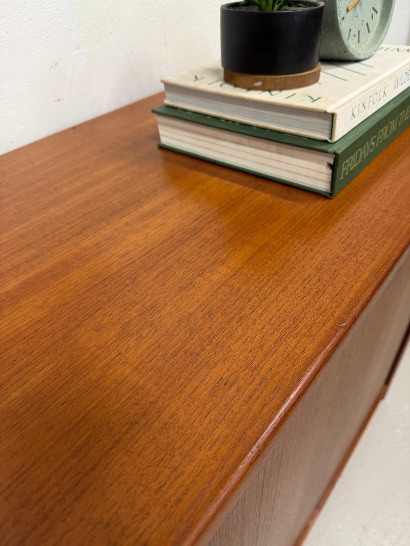 Danish Modern Teak Tambour Door Dresser
