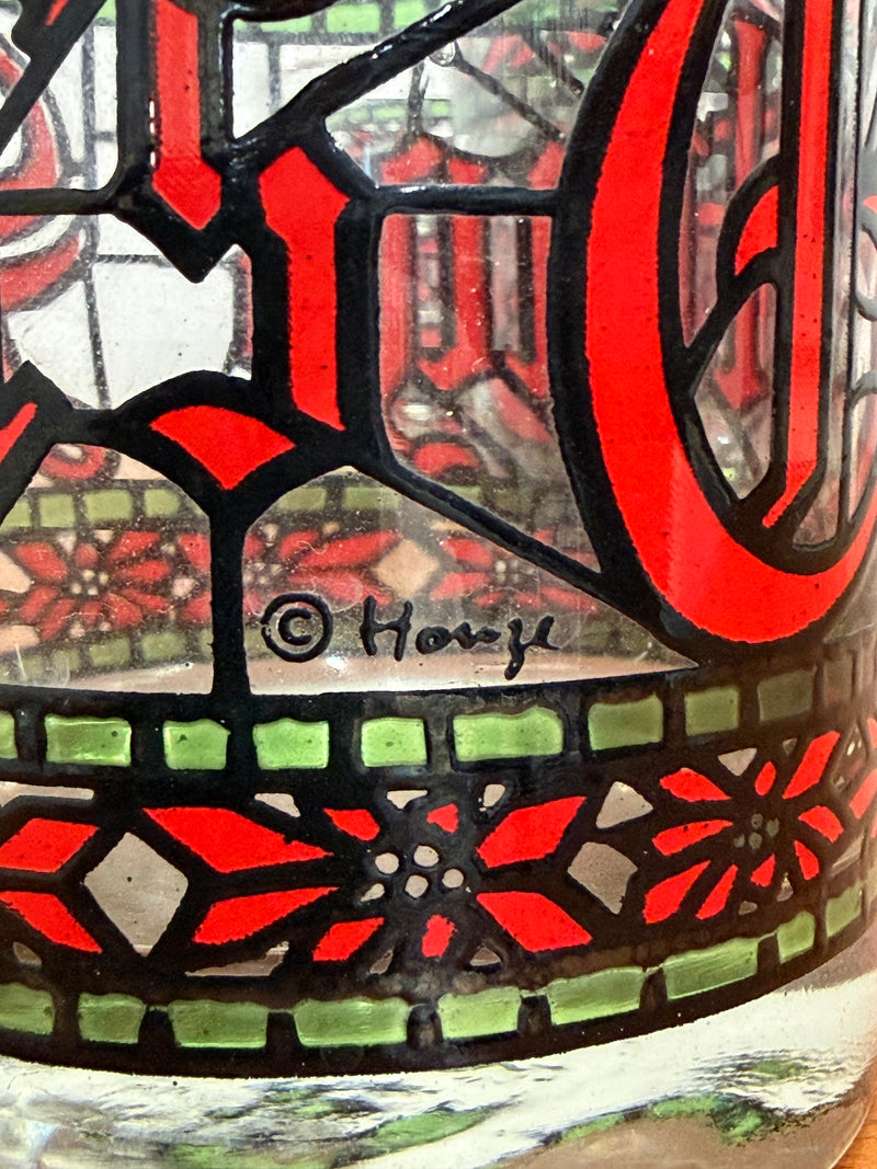 Vintage Seasons Greetings Cocktail Glasses (Set of 4)