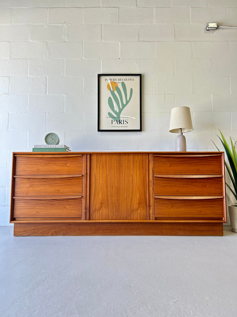 danish modern teak dresser Danish Modern Teak Medium Size Tallboy Dresser enliven mart