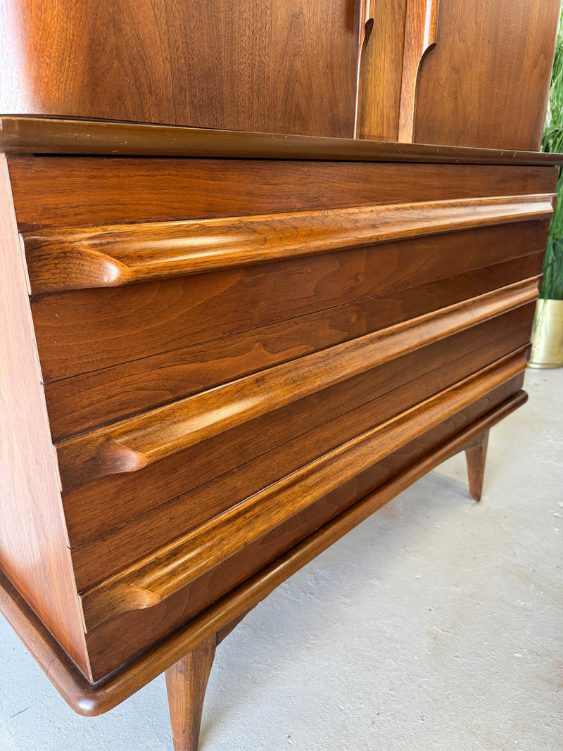 Mid Century Highboy Chest by United