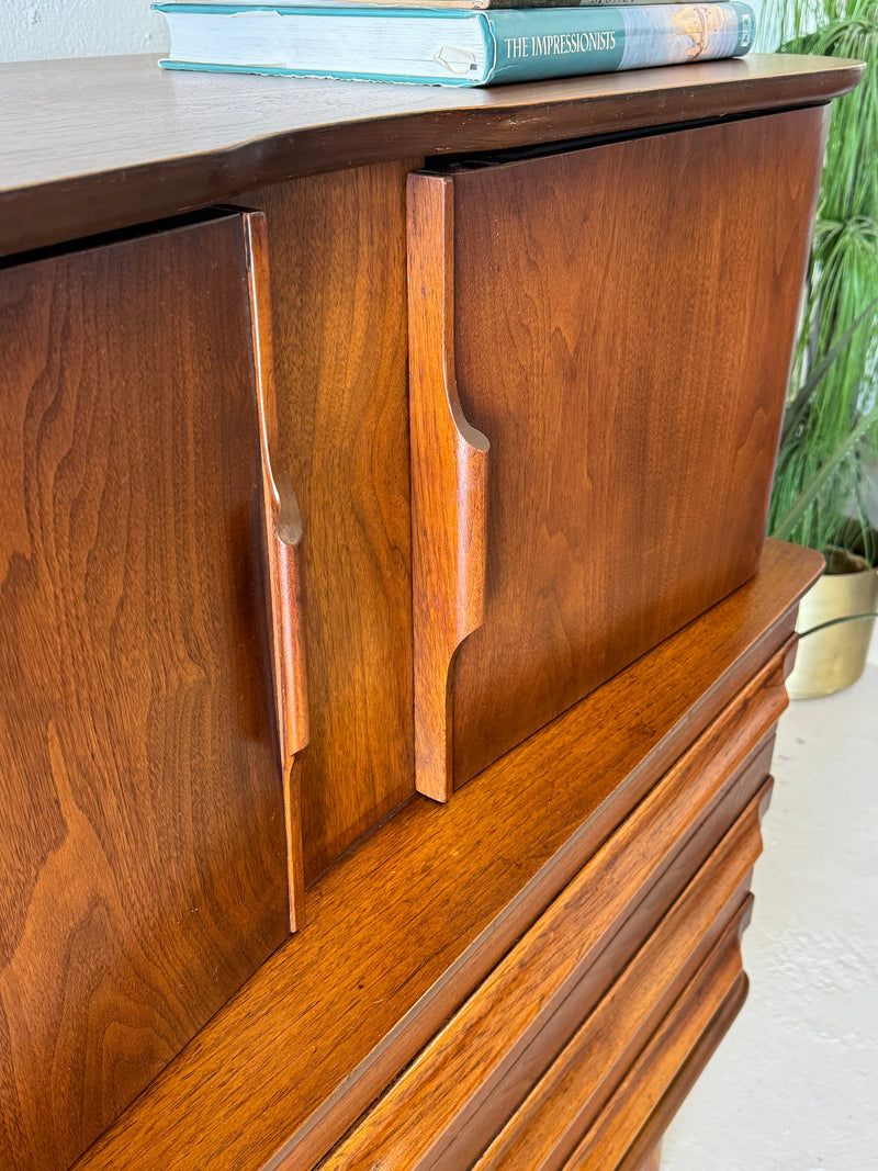 Mid Century Highboy Chest by United