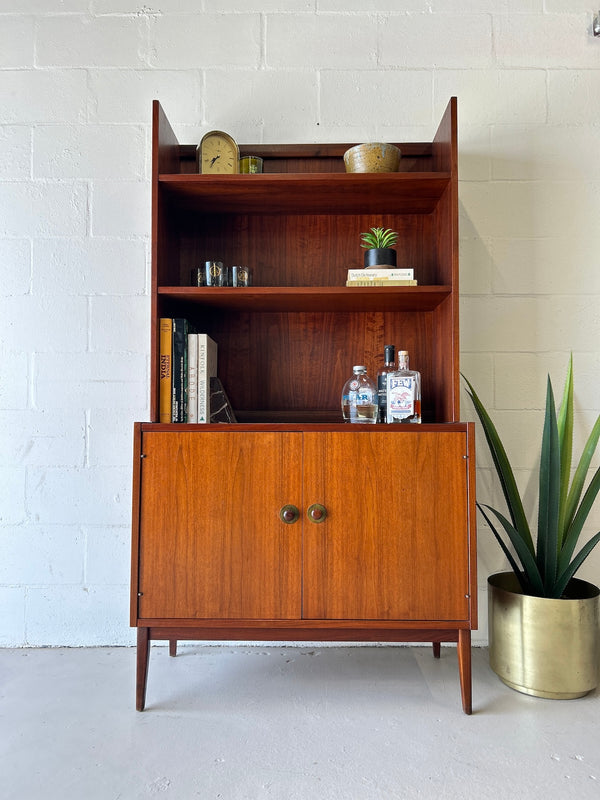 Mid Century Walnut Storage Hutch by Founders